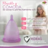 Copa Menstrual Angelcup Lila Flexible Cómoda