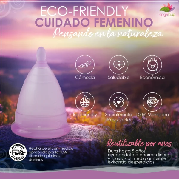 Copa Menstrual Ecológica Angelcup Lila