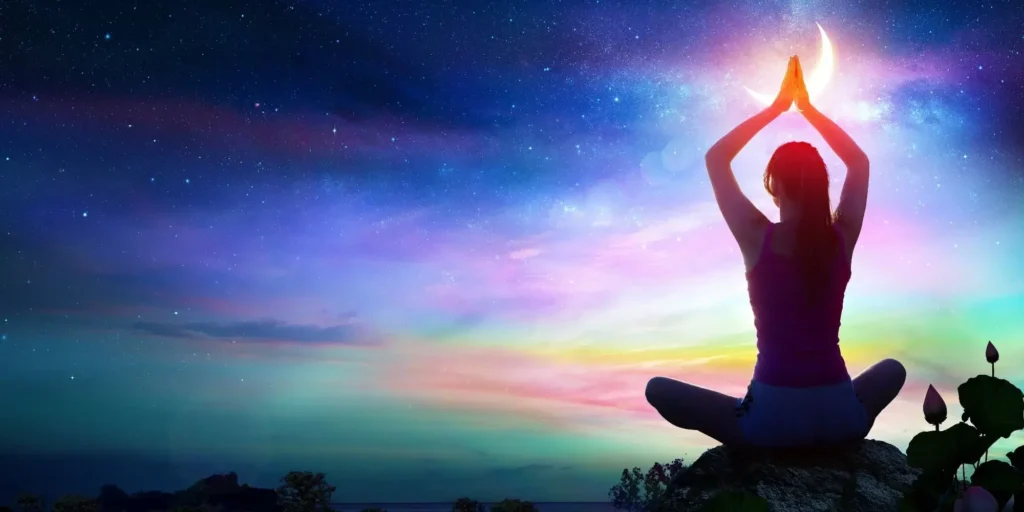 Mujer haciendo yoga