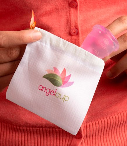 Copa Menstrual Angelcup Rosa Bolsita PET