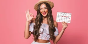 Mujer con calendario