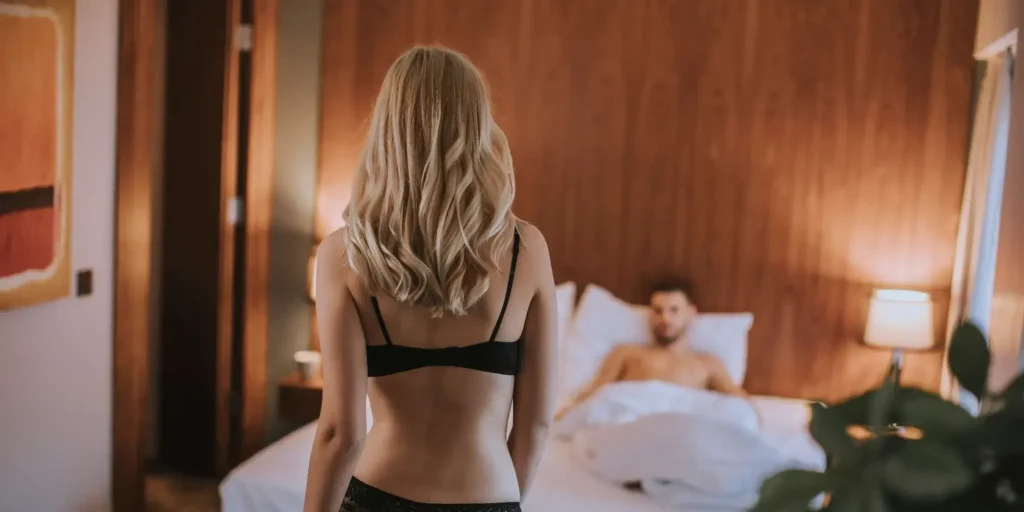 pareja en encuentro sexual