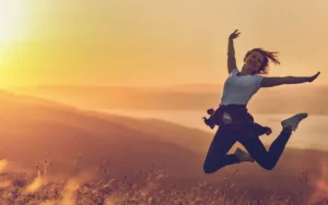 Mujer saltando