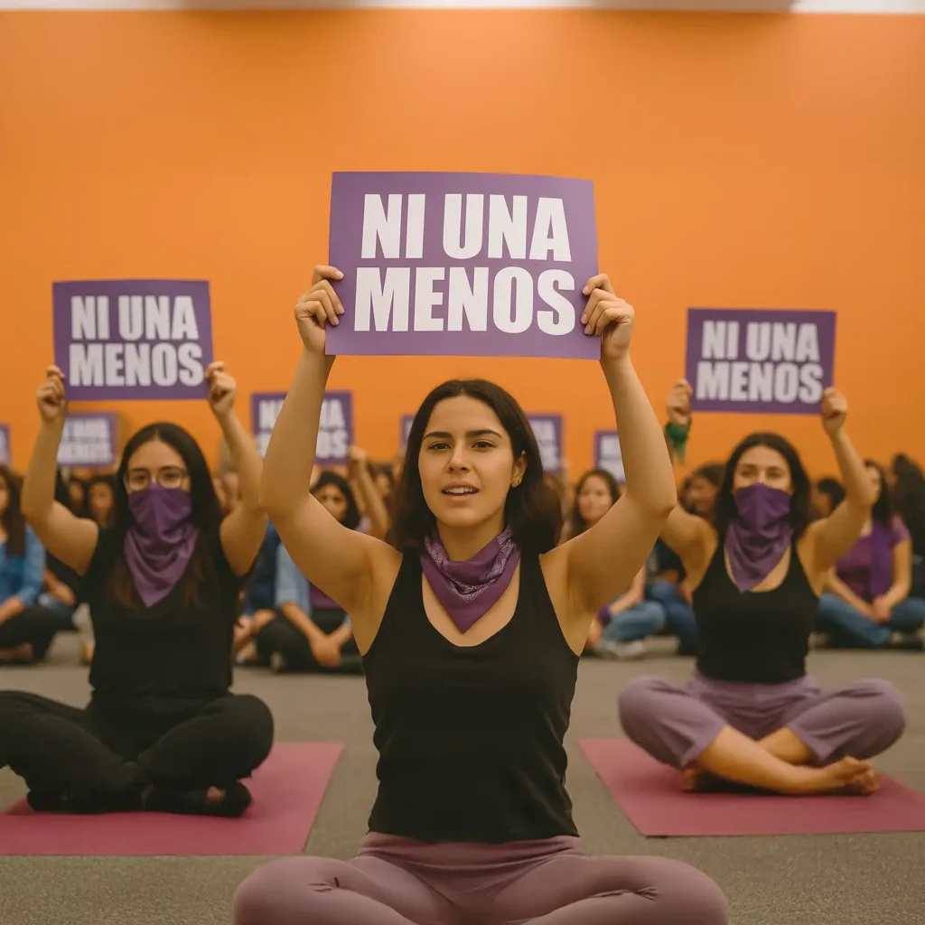 Multitud de mujeres marchando unidas en México, alzando la voz y pancartas para exigir justicia en el Día contra la Violencia de la Mujer.