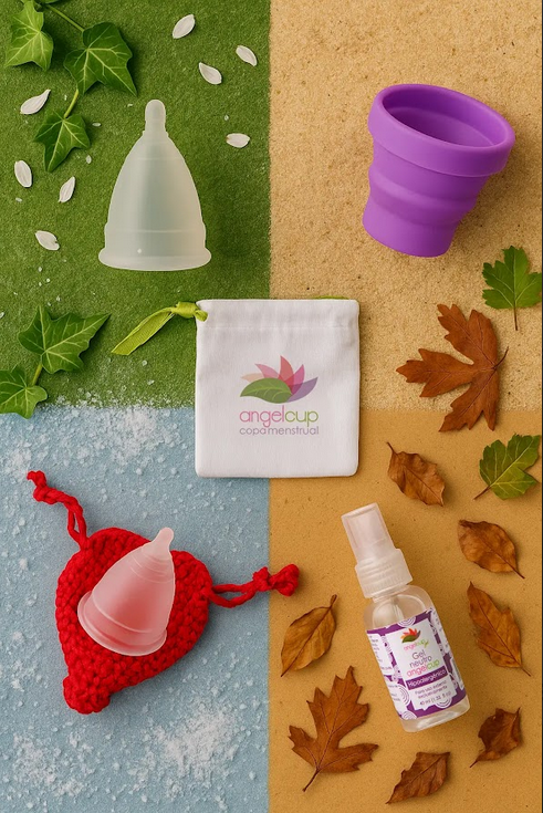 Montaje de las cuatro estaciones del año, una metáfora visual del cambio de ciclo en la naturaleza y la transición de la mujer durante la menopausia y el climaterio.