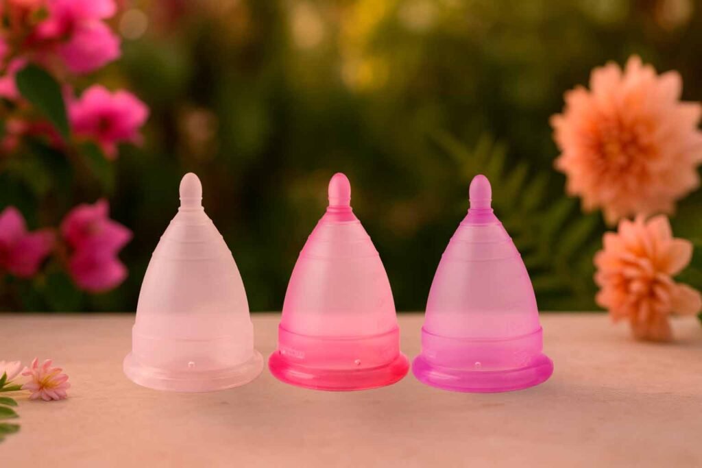 Copa menstrual AngelCup rosa lila transparente