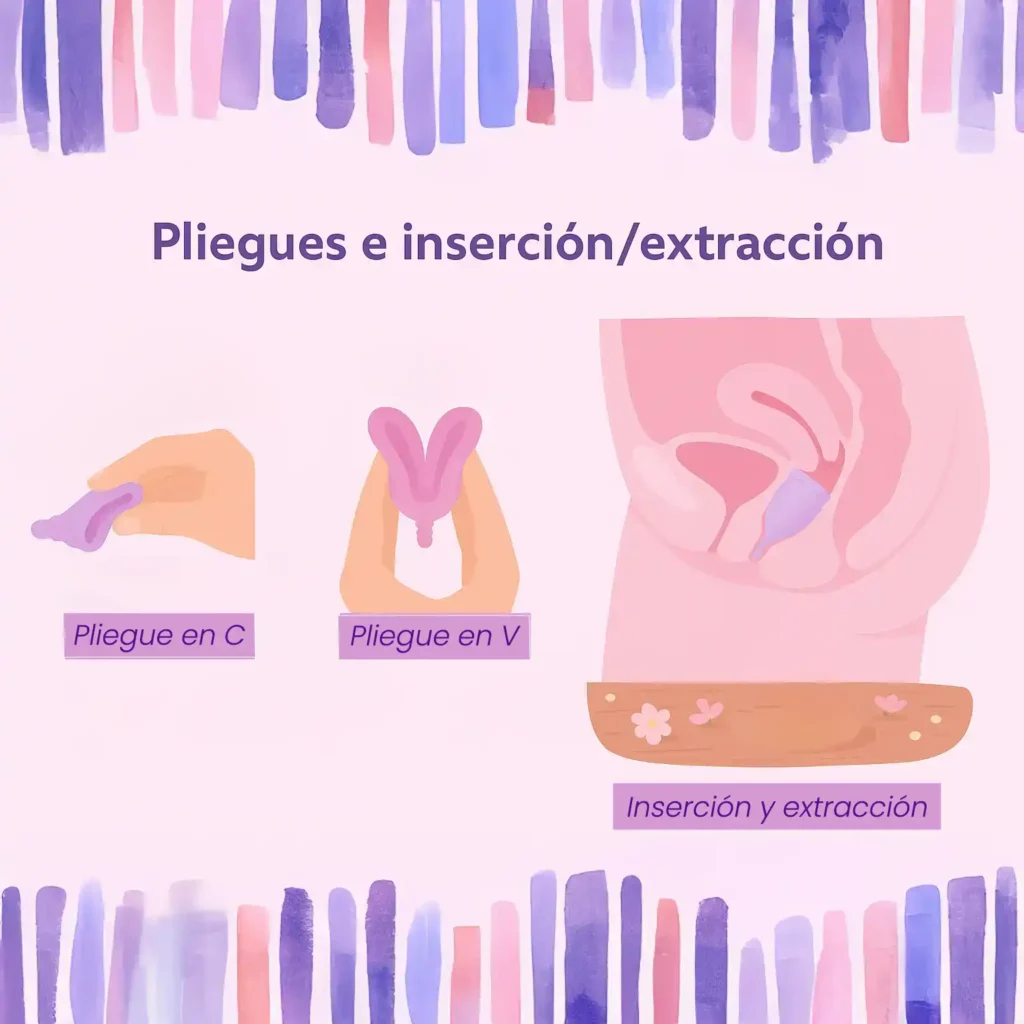 Instrucciones sobre pliegues y extracción